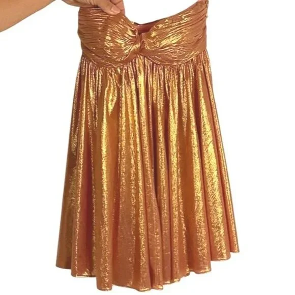 NWT Retrofete Kaiser Dress, in Apricot, size XXS, 95% polyester, 5% spandex - Picture 6 of 16